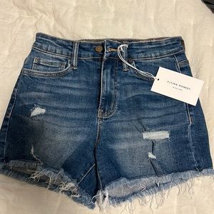 Flying monkey denim shorts